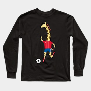 Soccer Girafe Long Sleeve T-Shirt